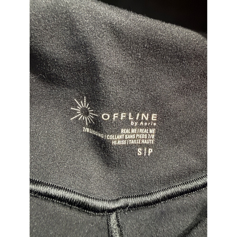 OFFLINE by Aerie Real Me 7/8 Leggings Black Hi-Rise Womens Size S Small - Picture 4 of 7